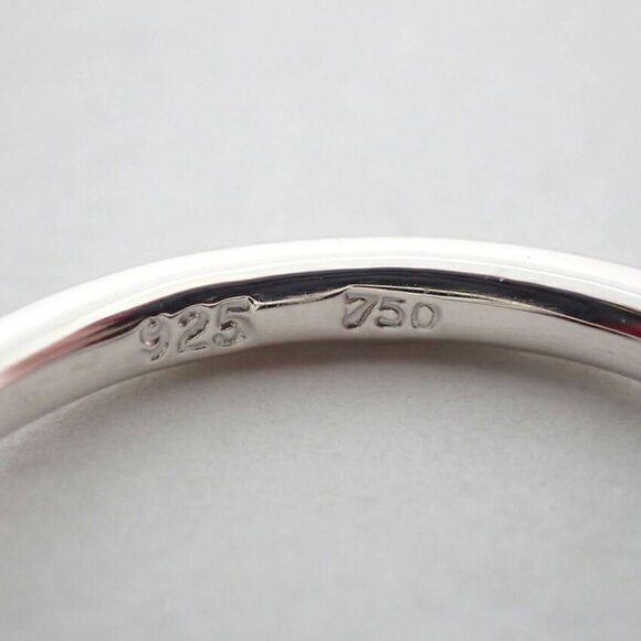 Pre-owned Tiffany & Co. Silver 925/750 Love Knot Ring, US  Tiffany & Co. 925 750 Love Knot Ring